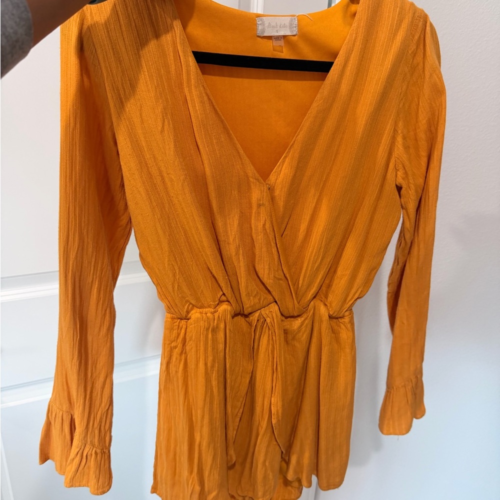 Vici Bold Orange Long Sleeve Dress